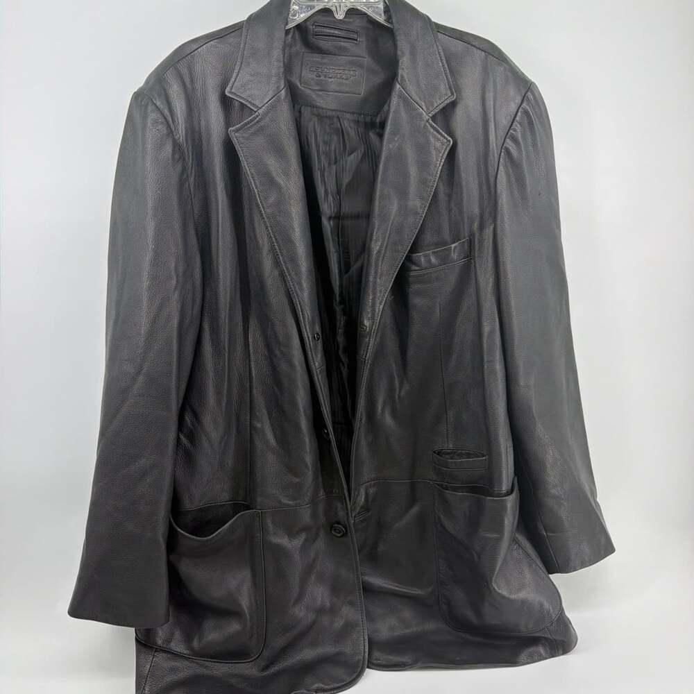 Men’s Roundtree And Yorke Lambskin Leather Jacket Size XL
